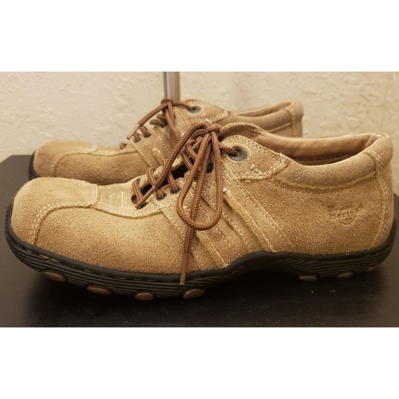 Dr. Martens Shoes - Dr. Marten 8A99 Air Wair Tan Suede Laceup Casual Shoes Men's Sz 6 Women's Sz 7.5